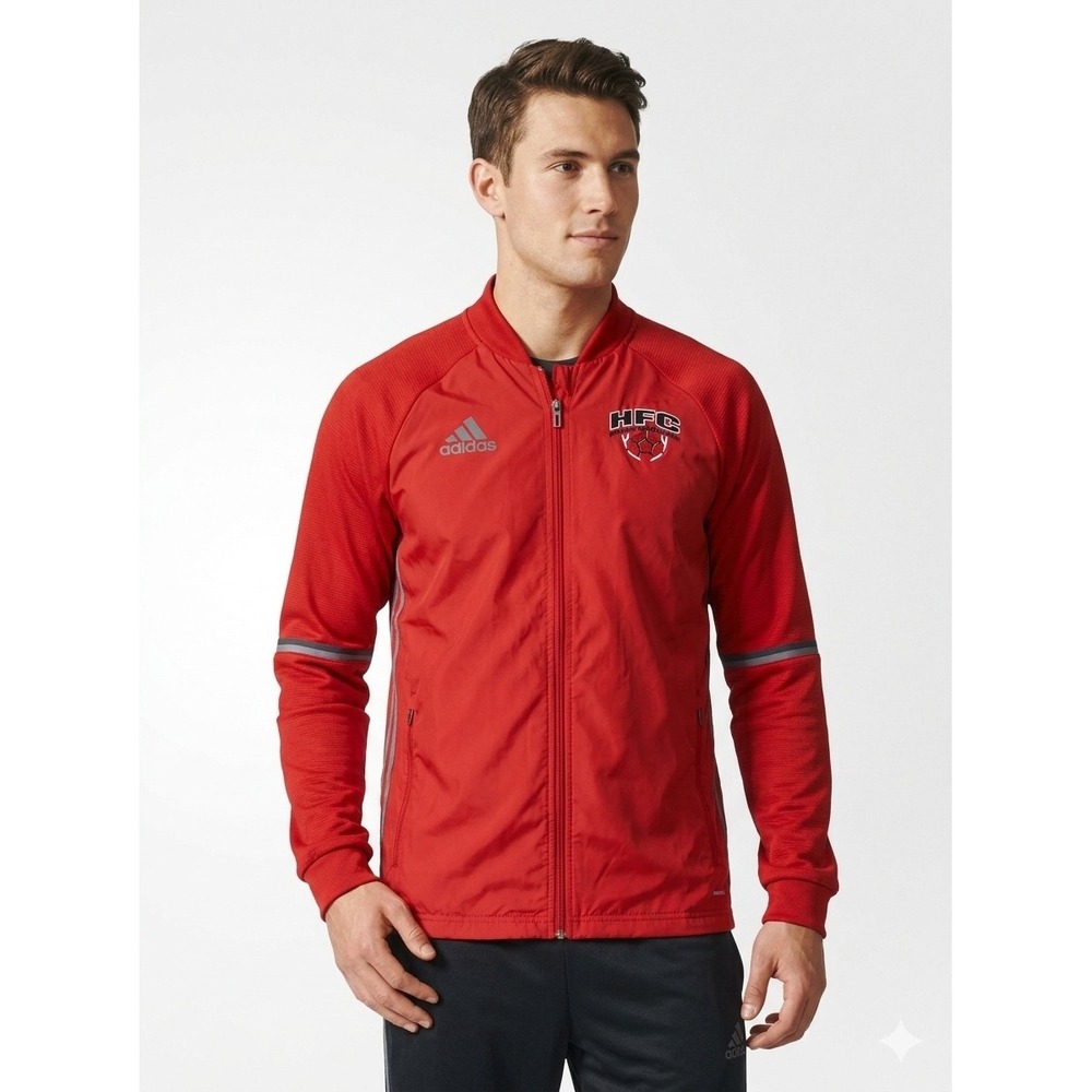 Adidas Condivo 16 Training Jacket Red HFC Soccer Full Zip Mens Track Top